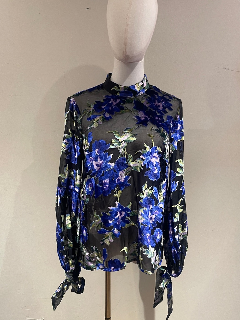 NWT Hutch Myla Velvet Burnout Blouse Sample Small SAMPLE